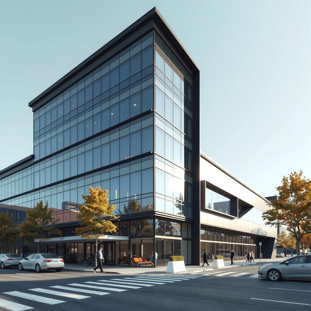 Modern office building complex