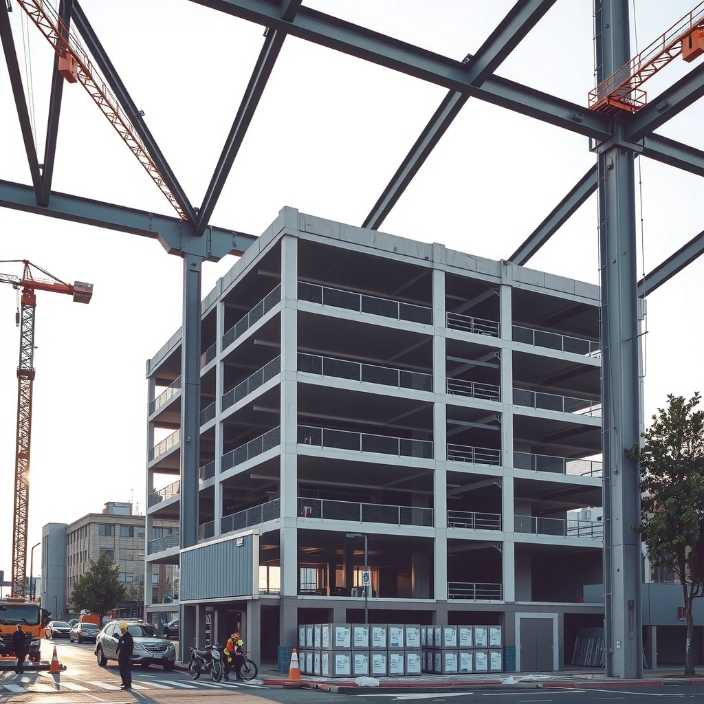 Modern commercial office building construction
