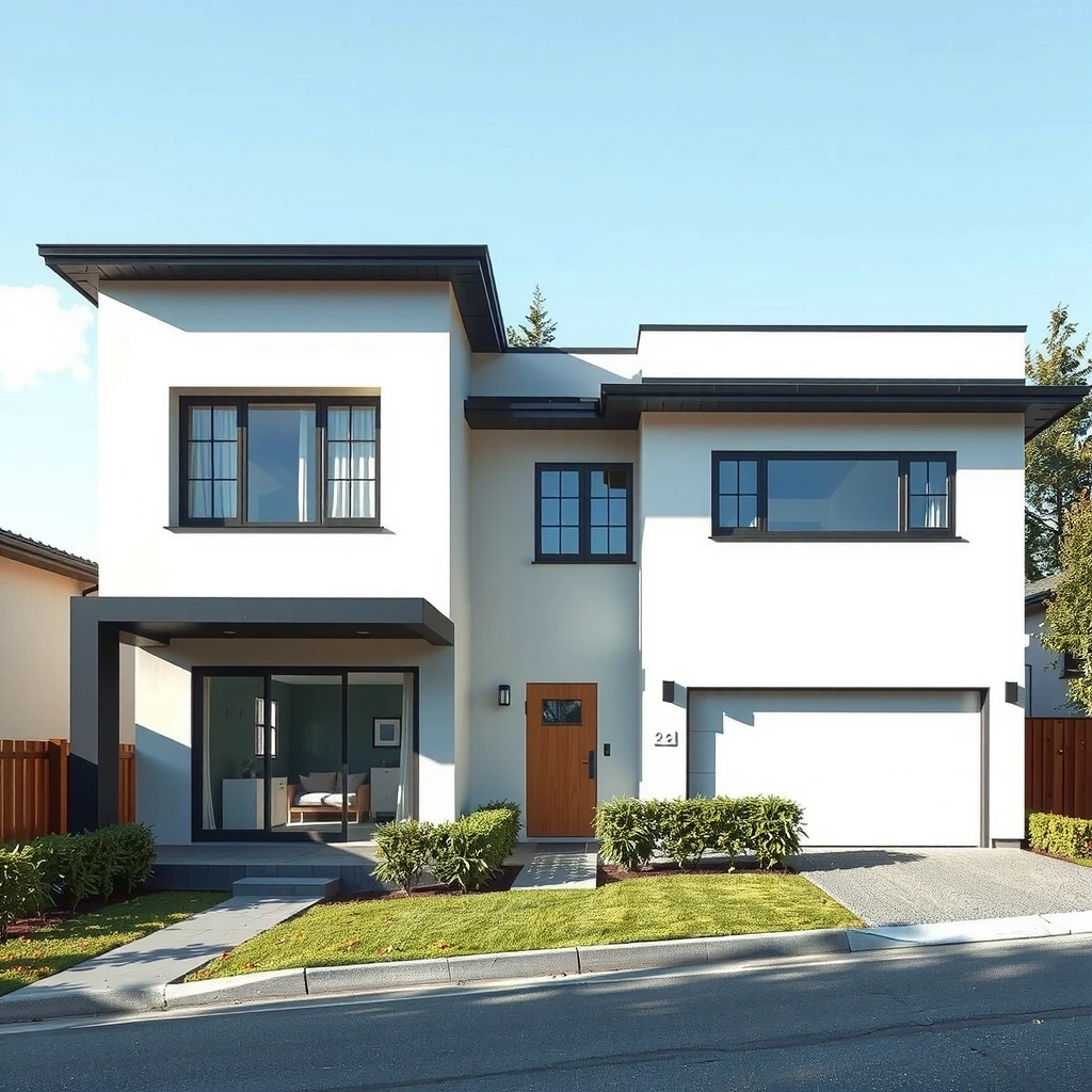 Modern luxury residential home with contemporary design